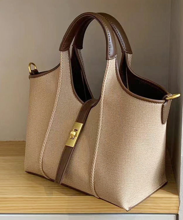 Handmade Khaki Faux Leather Tote