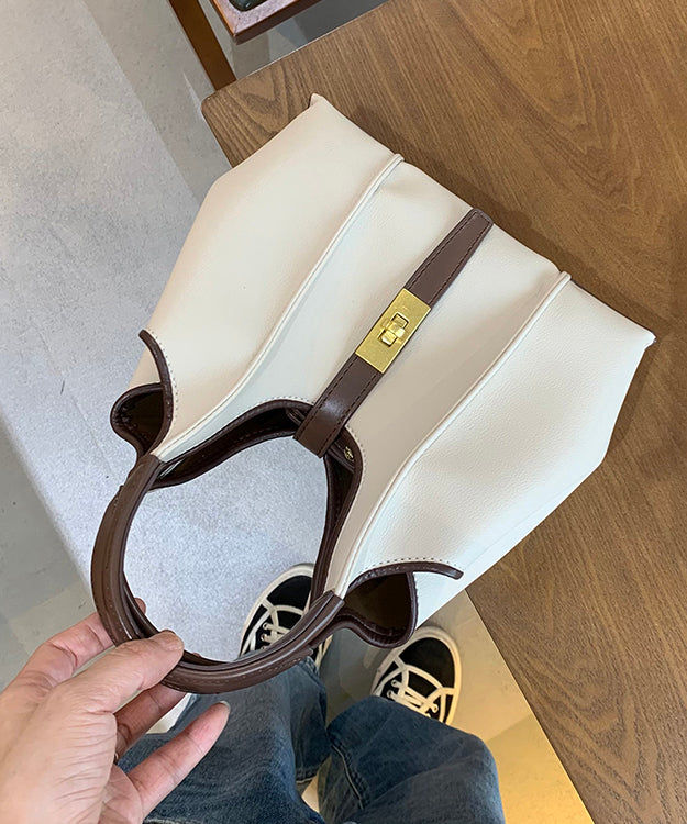 Handmade Khaki Faux Leather Tote