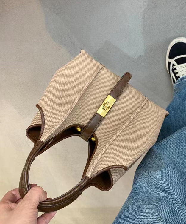 Handmade Khaki Faux Leather Tote