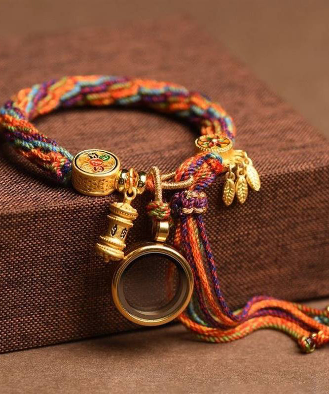 Rainbow Knitted Gesang Flower Bracelet