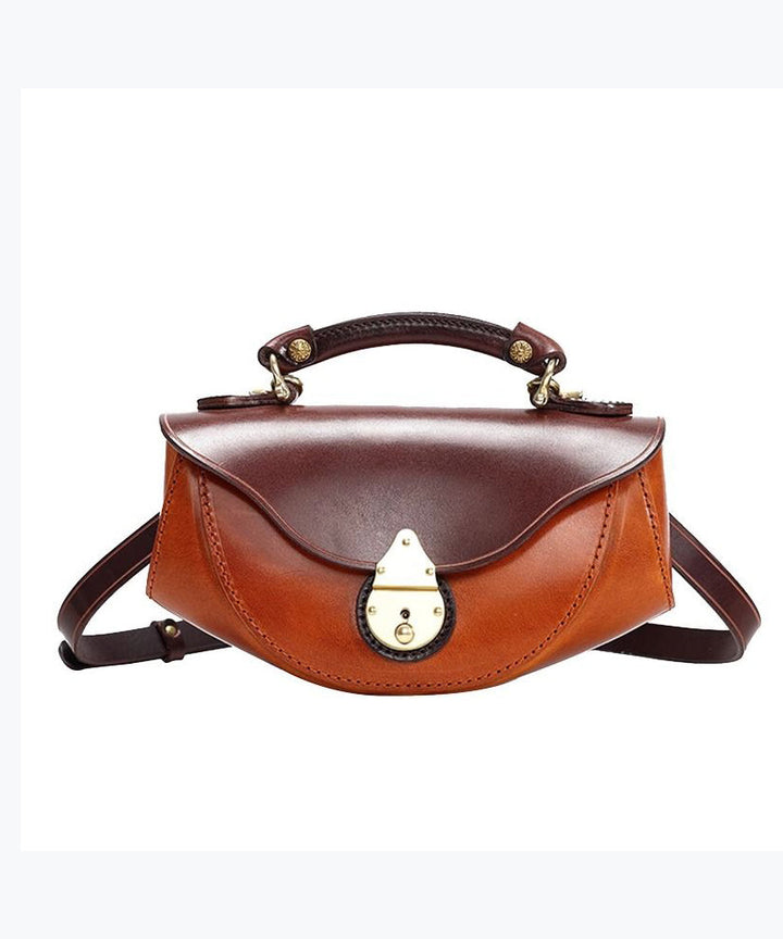 Handmade Coffee Calf Leather Tote