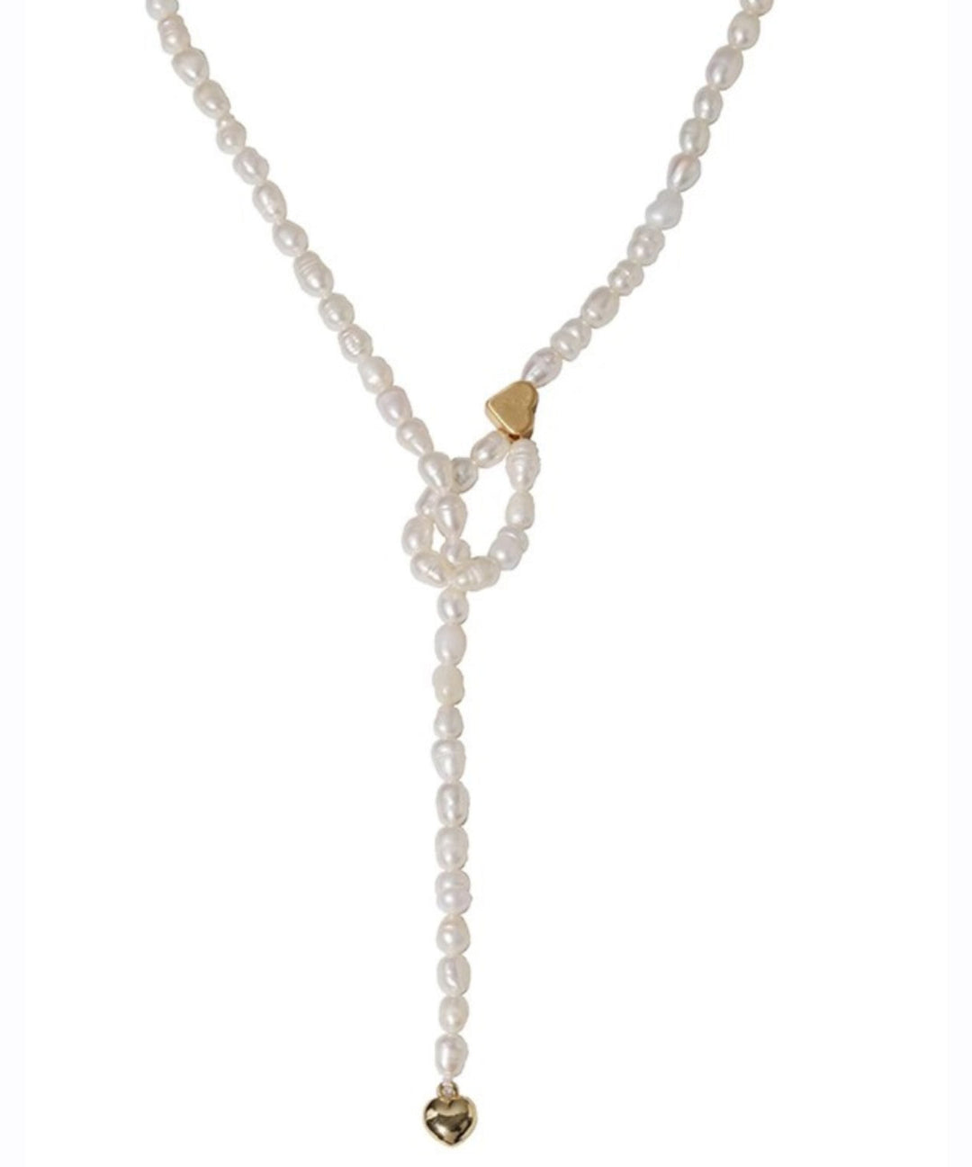 White Pearl Beading Graduated Necklace
