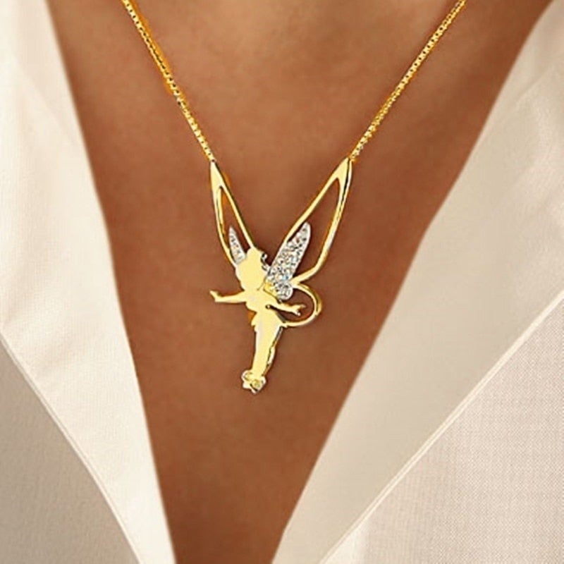 Luna | Gold Fairy Pendant Necklace
