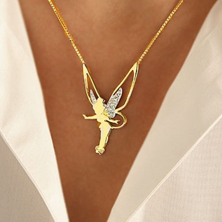 Luna | Gold Fairy Pendant Necklace