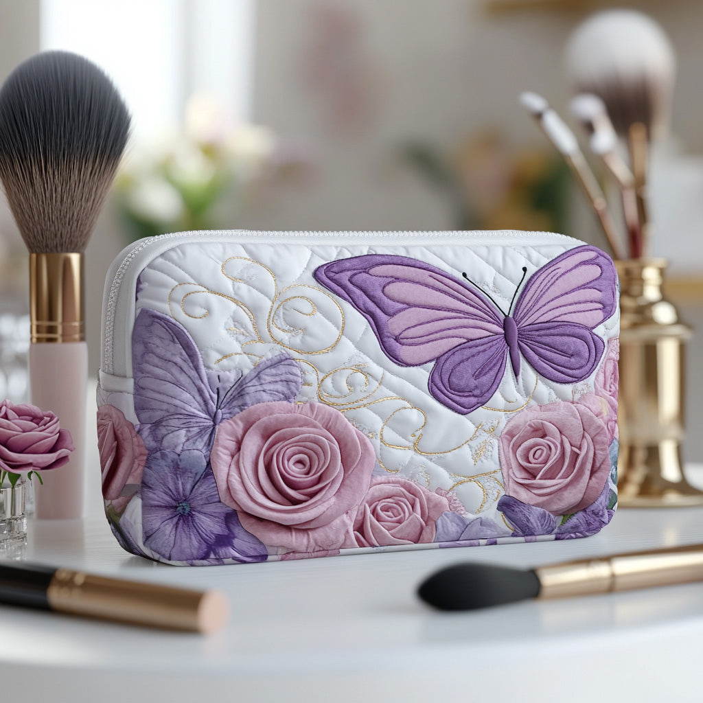 Elegant Lavender | Quilted Makeup Bag