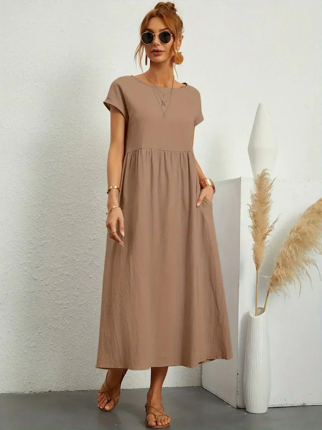 HEIKE | FLOWING MIDI DRESS OF TIMELESS ELEGANCE