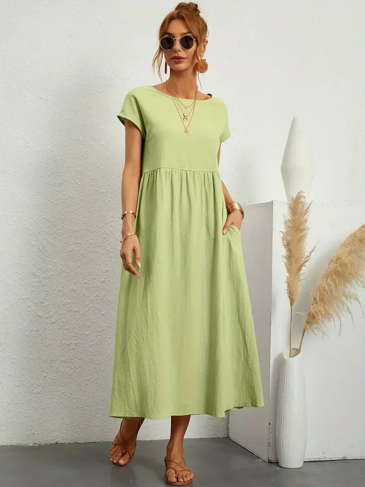 HEIKE | FLOWING MIDI DRESS OF TIMELESS ELEGANCE