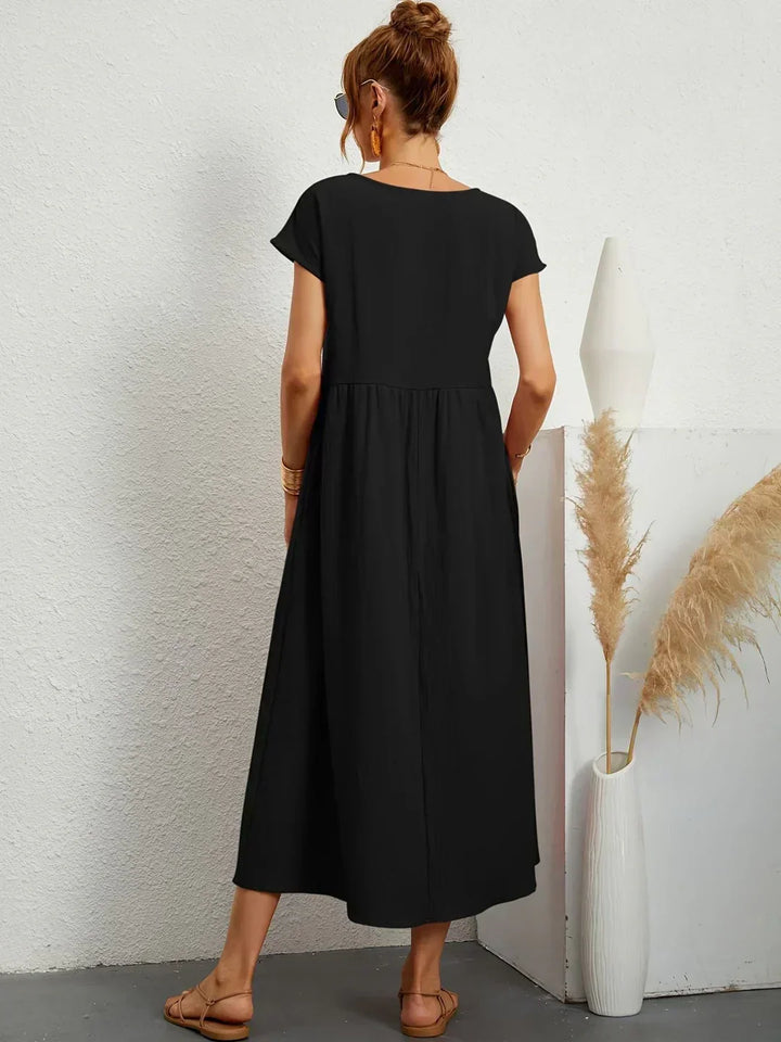 HEIKE | FLOWING MIDI DRESS OF TIMELESS ELEGANCE