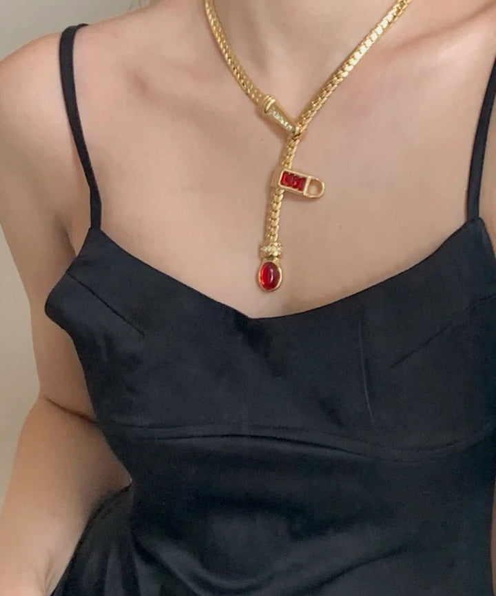 Red Copper Zircon Water Drop Bracelet