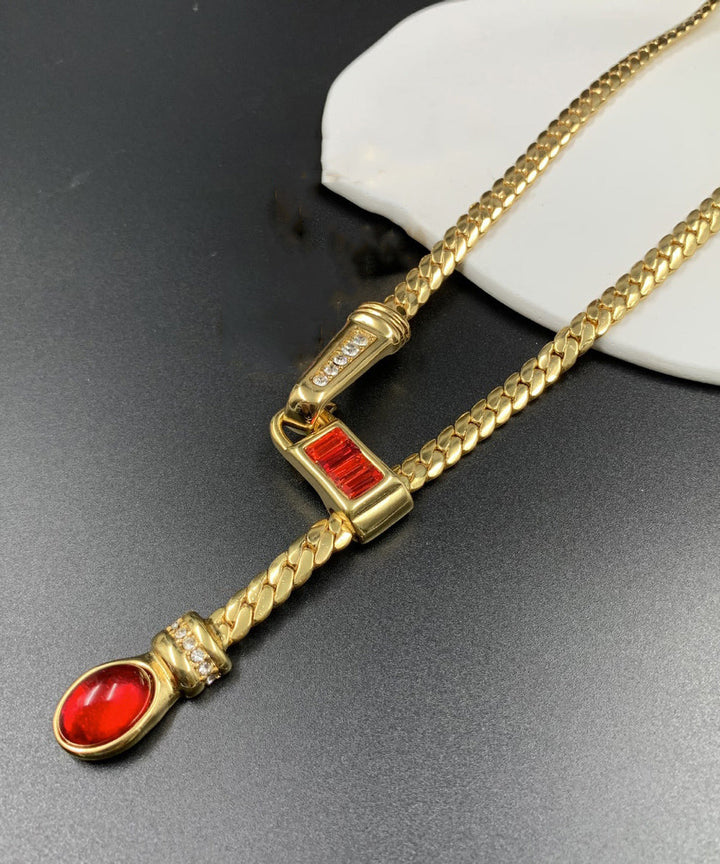 Red Copper Zircon Water Drop Bracelet