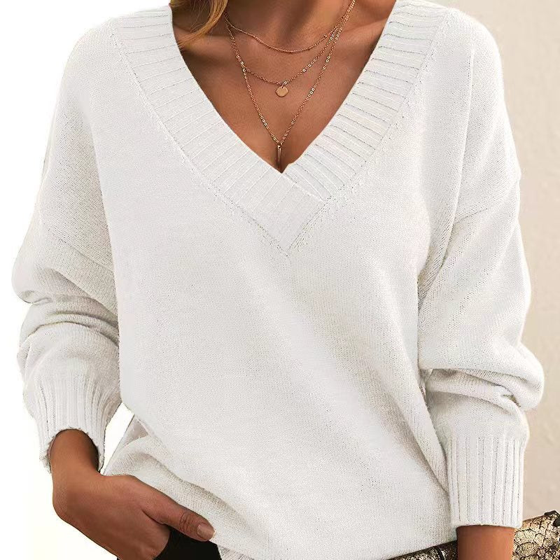 Bella | Casual Solid Color Knit Sweater