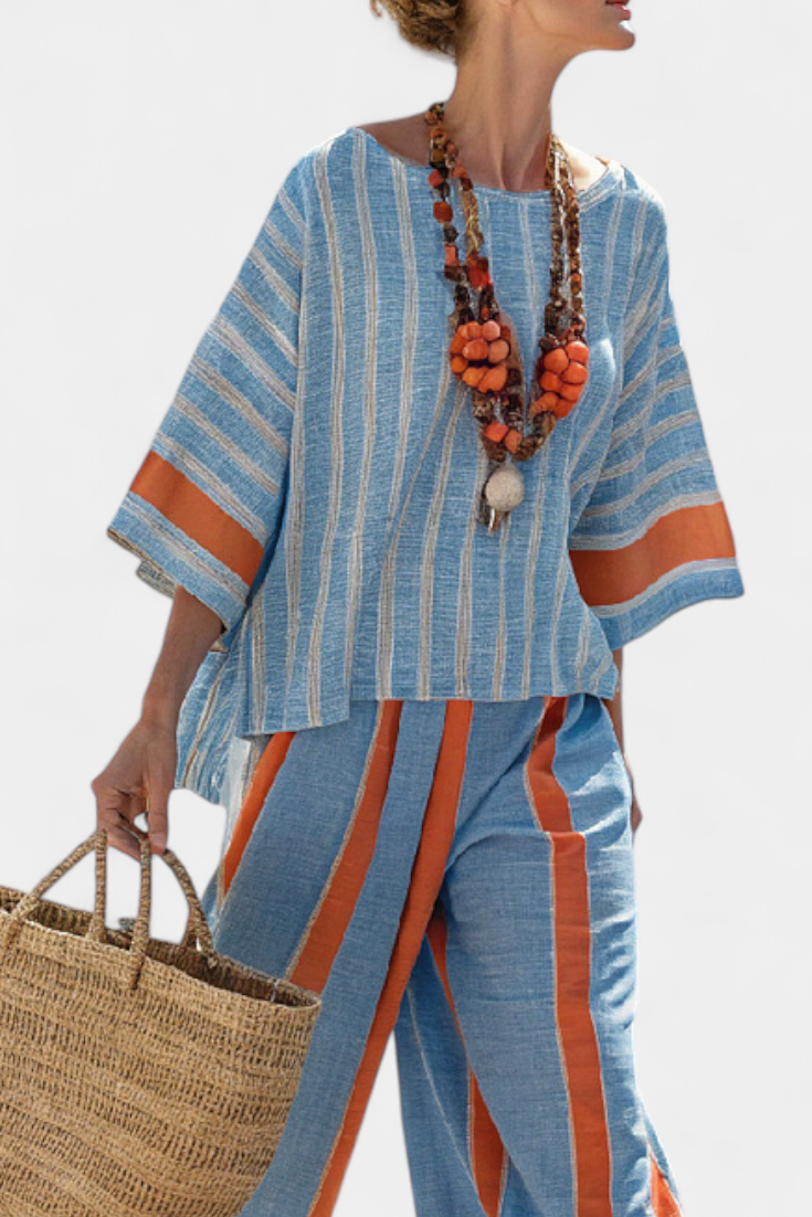 Juniper | Terracotta Stripes Two-Piece Set