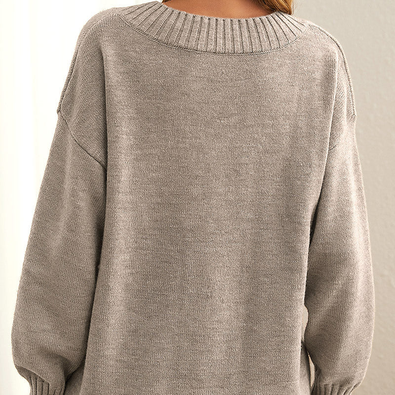 Bella | Casual Solid Color Knit Sweater