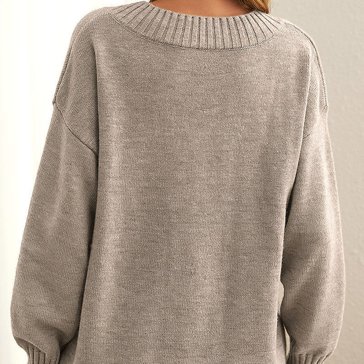 Bella | Casual Solid Color Knit Sweater
