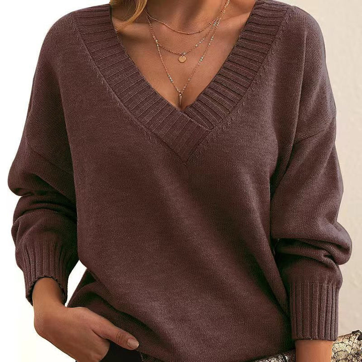 Bella | Casual Solid Color Knit Sweater