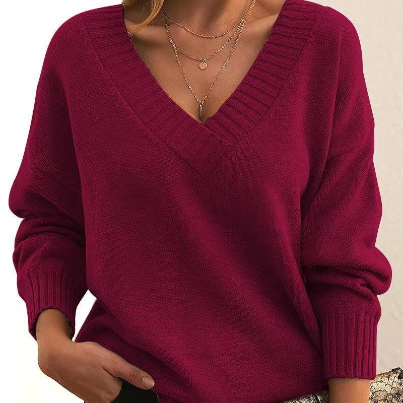 Bella | Casual Solid Color Knit Sweater