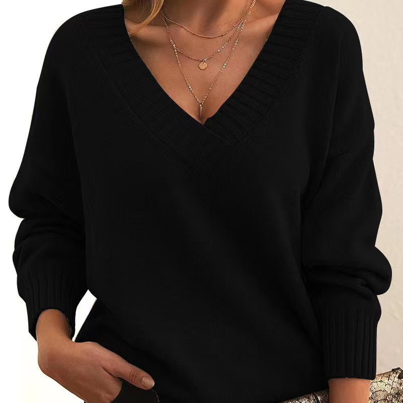 Bella | Casual Solid Color Knit Sweater