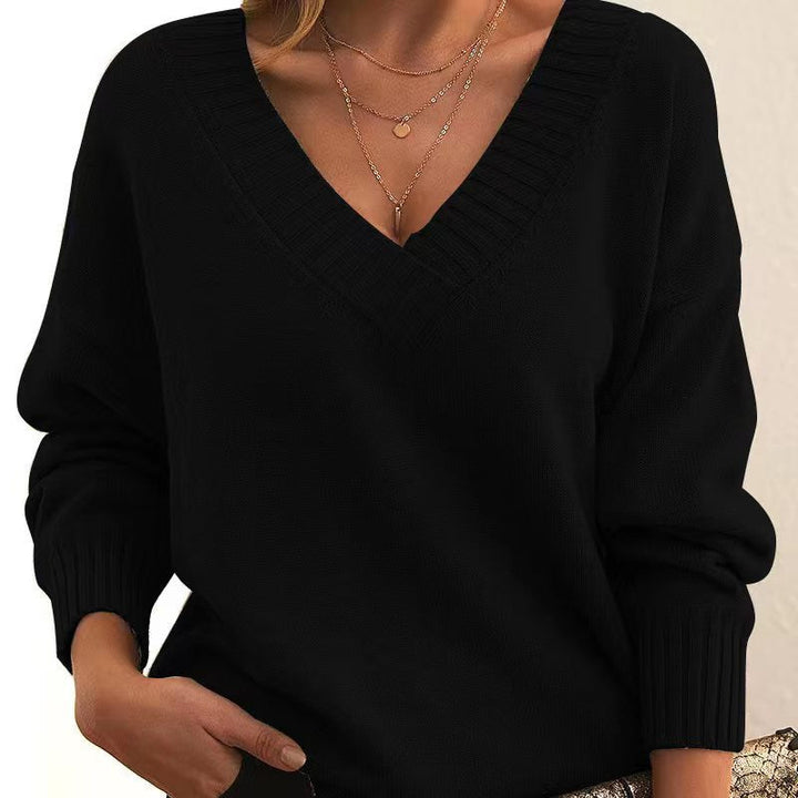 Bella | Casual Solid Color Knit Sweater