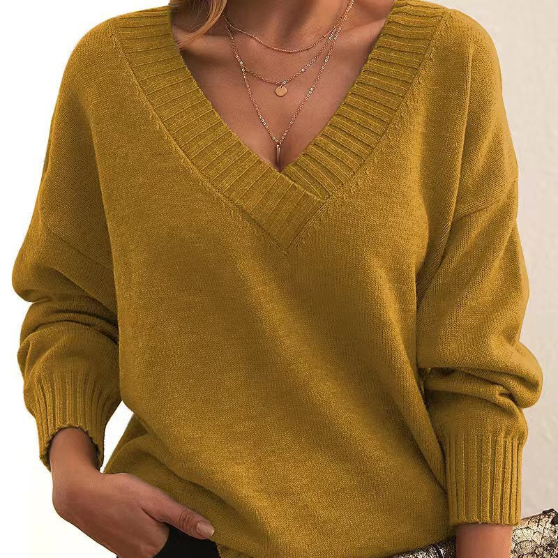 Bella | Casual Solid Color Knit Sweater