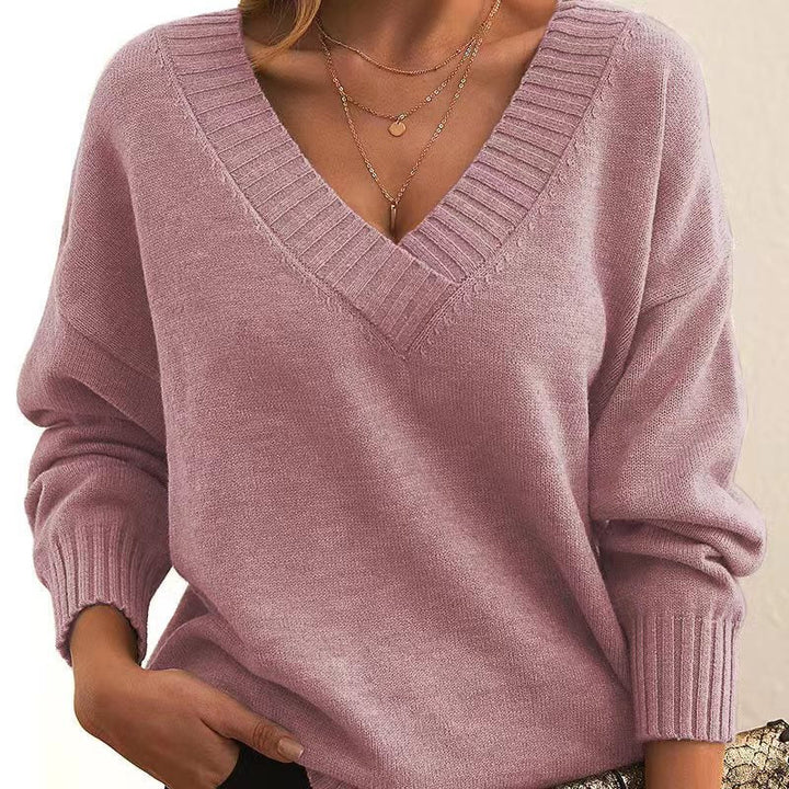 Bella | Casual Solid Color Knit Sweater