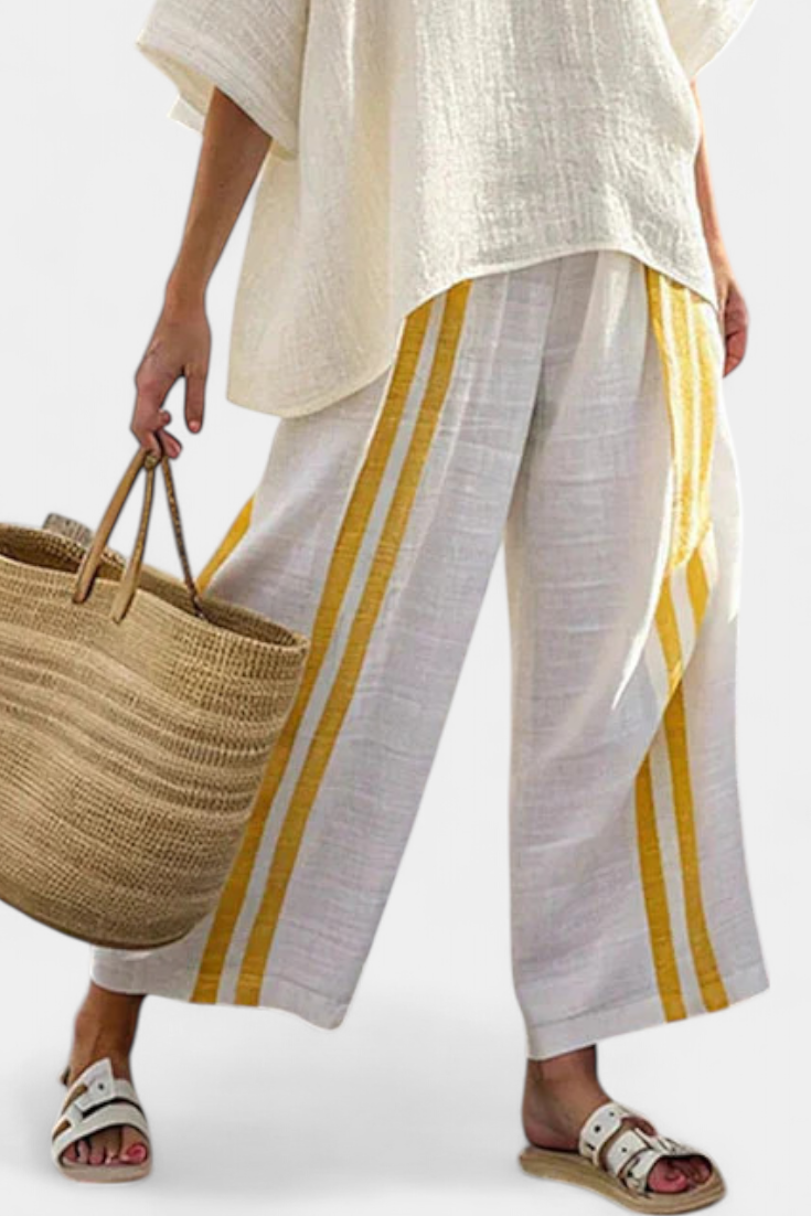 Bella | Yellow Stripes Two-Piece Set