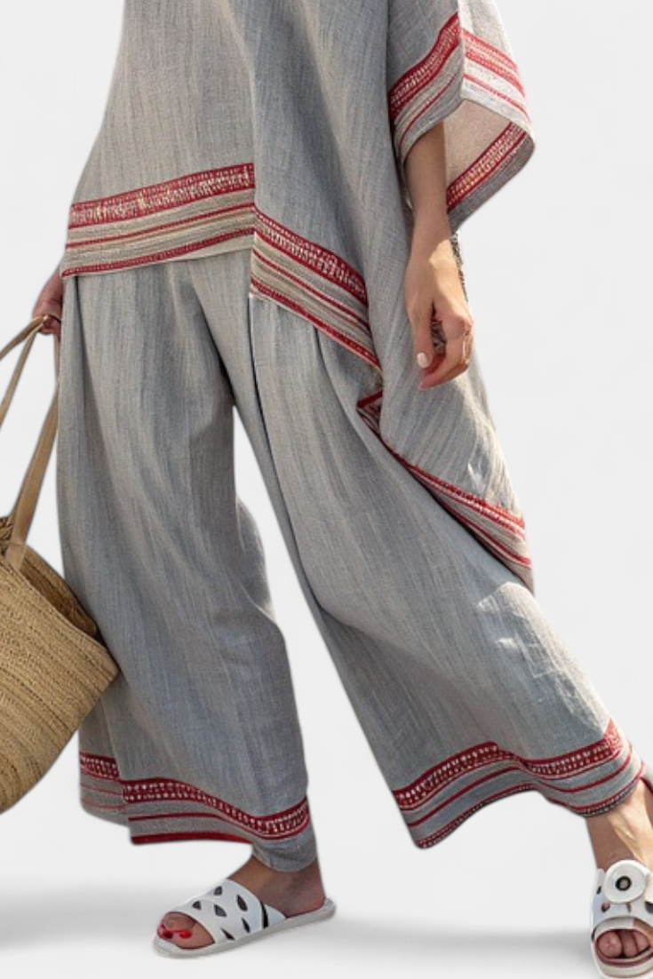 Meadow | Red Stripes Two-Piece Set