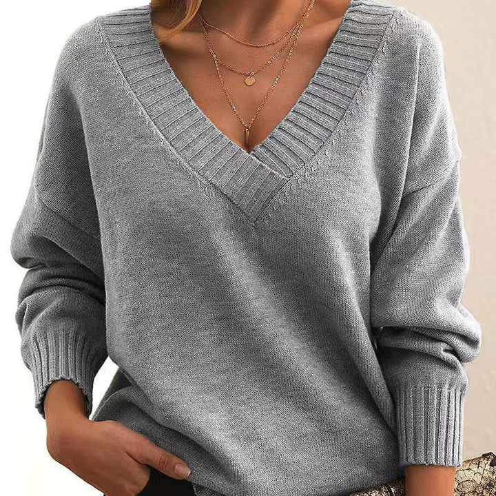 Bella | Casual Solid Color Knit Sweater