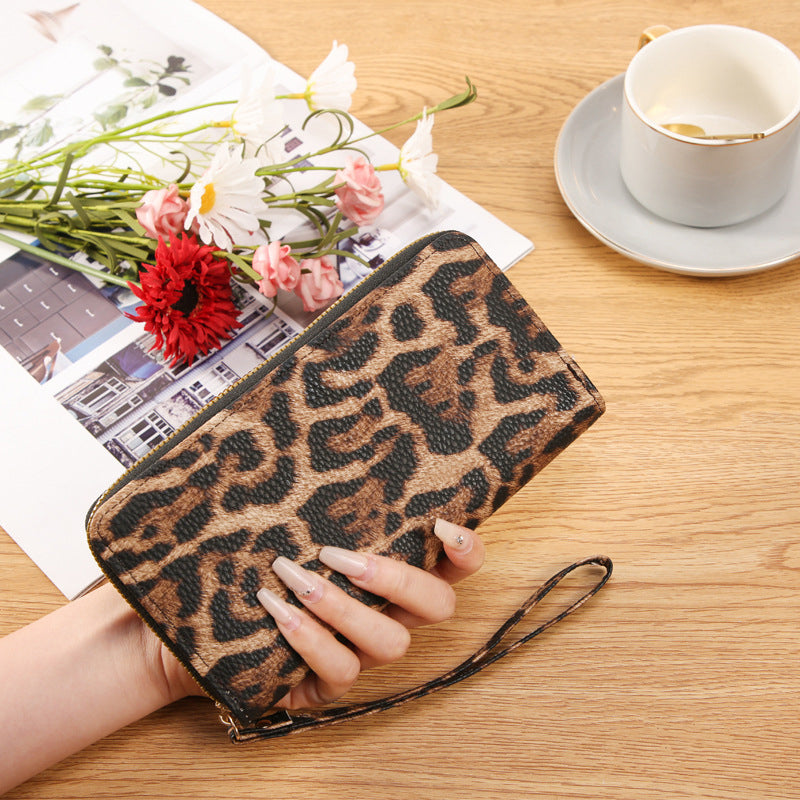 Sadie | Long Leopard Zip Purse — Jarah Melbourne