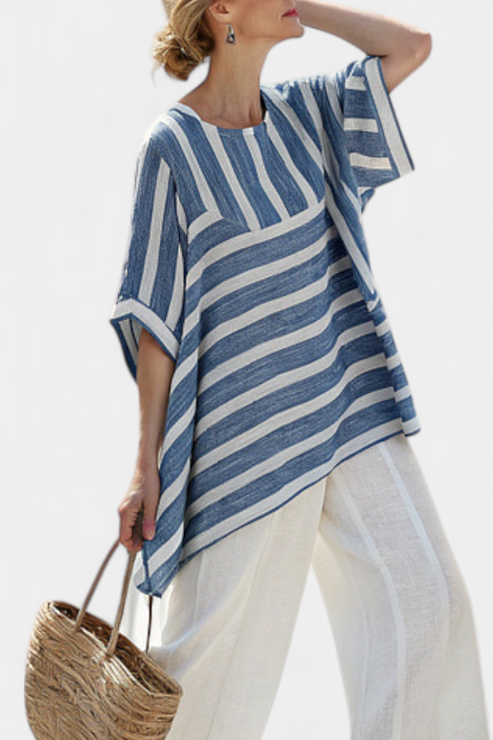 Hazel | Blue Stripes Two-Piece Set