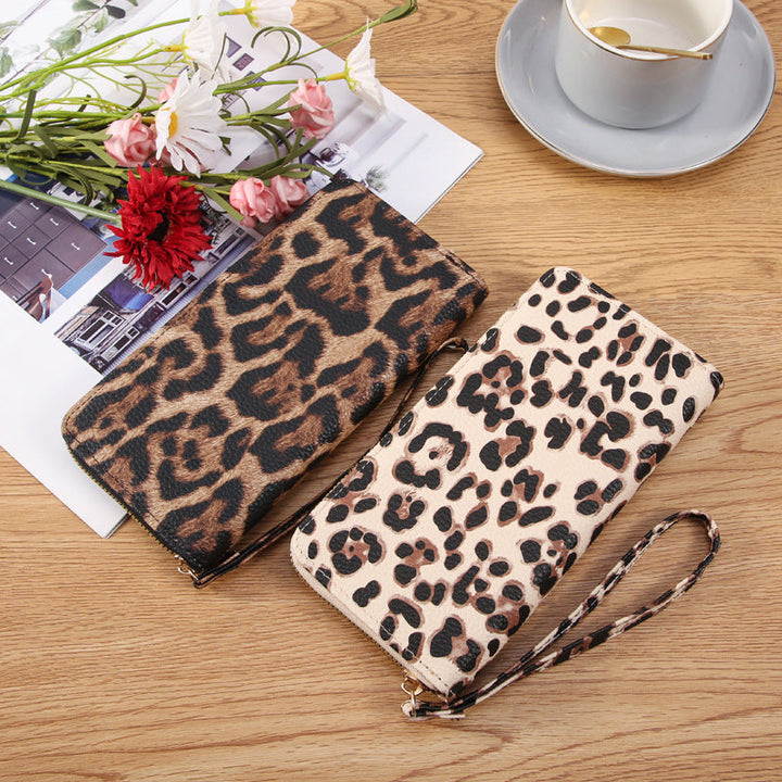 Sadie | Long Leopard Zip Purse — Jarah Melbourne