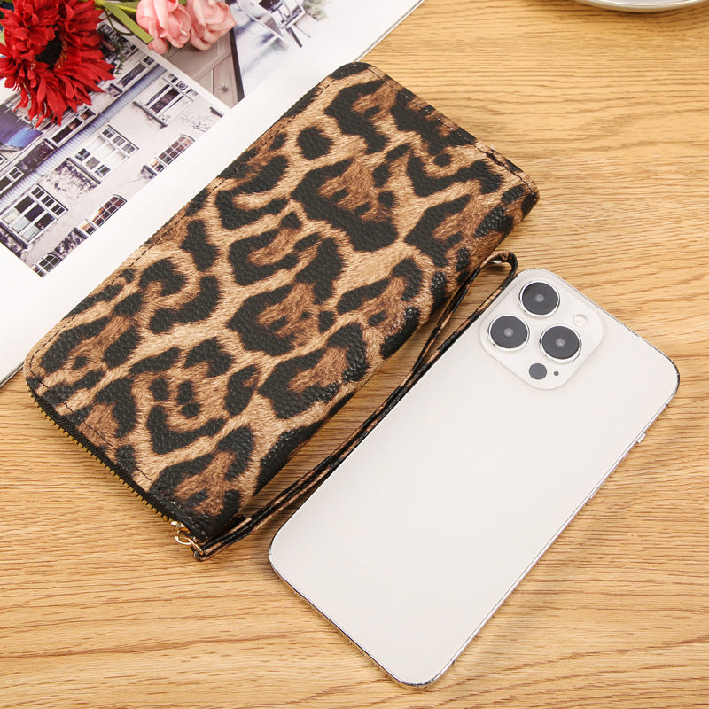 Sadie | Long Leopard Zip Purse — Jarah Melbourne