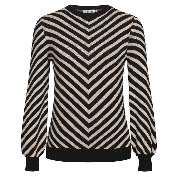 Black | Striped Classic Jacquard Knitwear