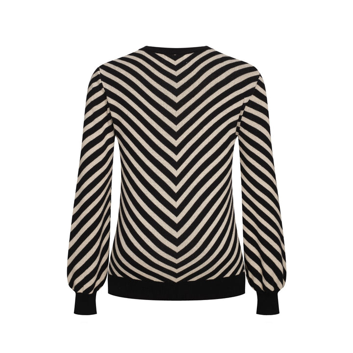 Black | Striped Classic Jacquard Knitwear