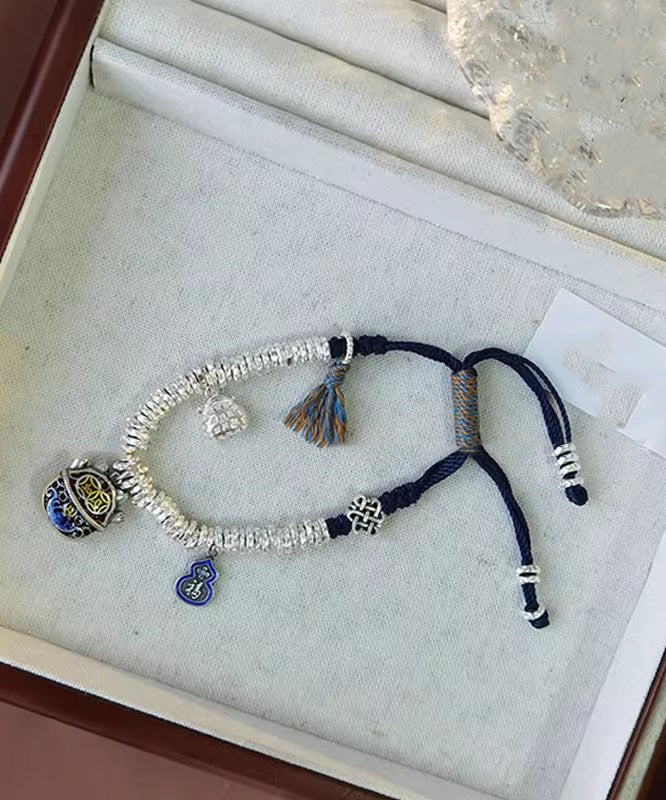 Colorblock 925 Silver Lucky Cat Bracelet