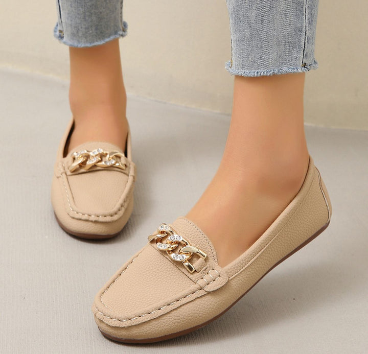 Eden | Flat Diamond Buckle Slippers
