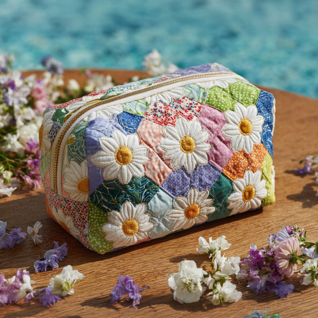 Petal Path | Quilted Makeup Bag