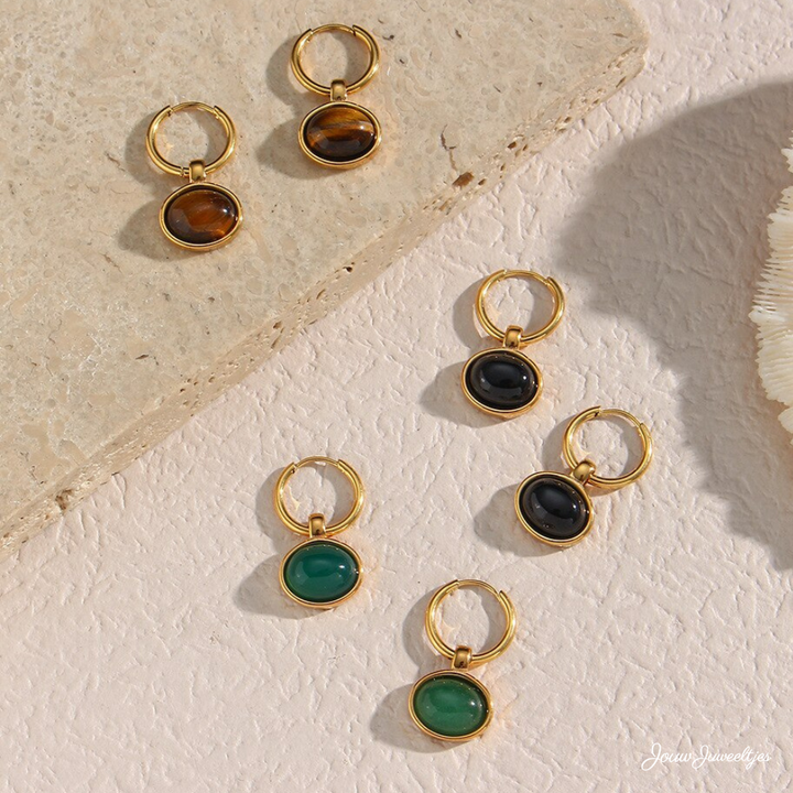 Opaline | Celestial Harmony - Gold Plated Earrings