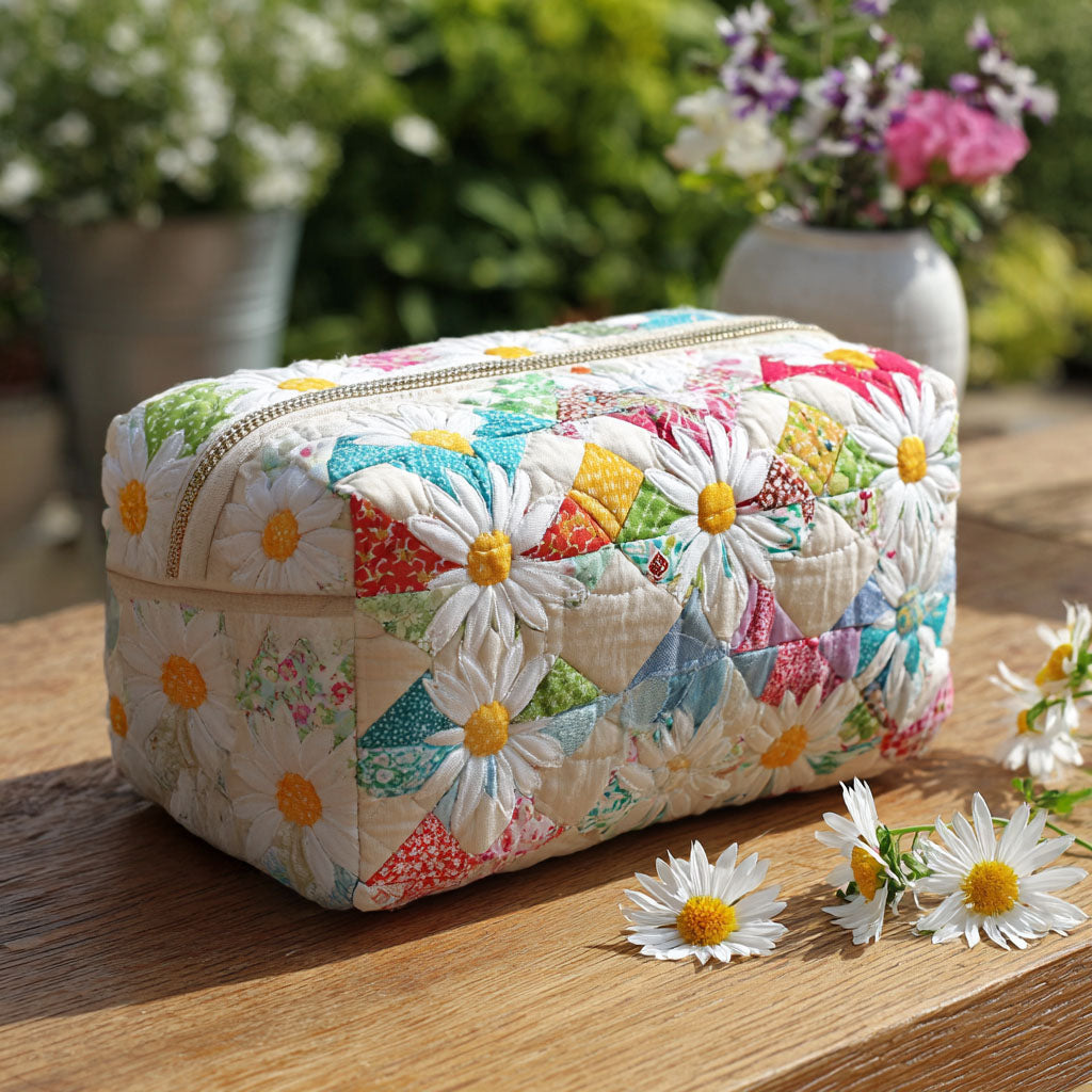 Delicate Meadow | Quilted Makeup Bag