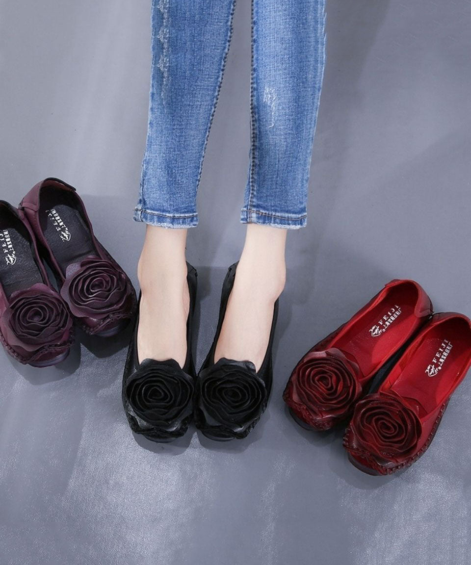 Purple Cowhide Leather Penny Loafers
