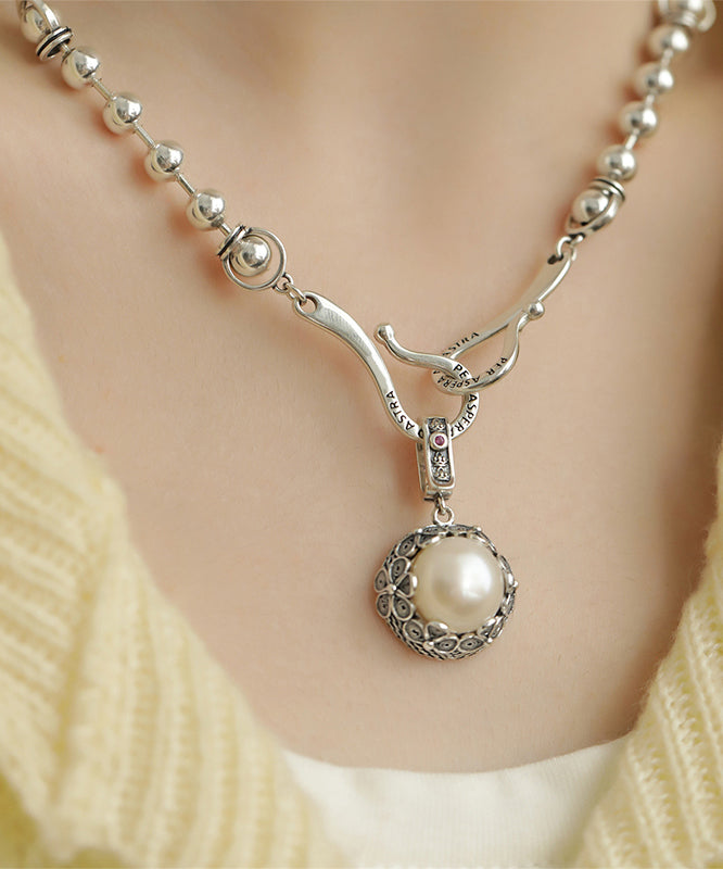 Silk Sterling Silver Pearl Pendant