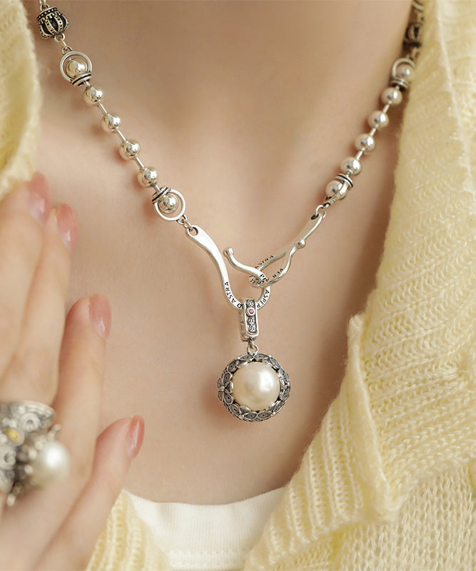 Silk Sterling Silver Pearl Pendant