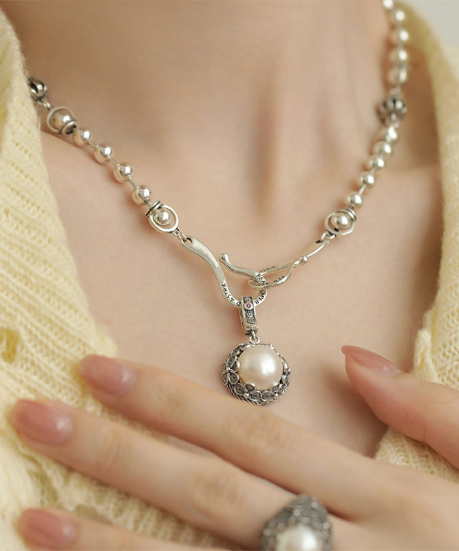 Silk Sterling Silver Pearl Pendant