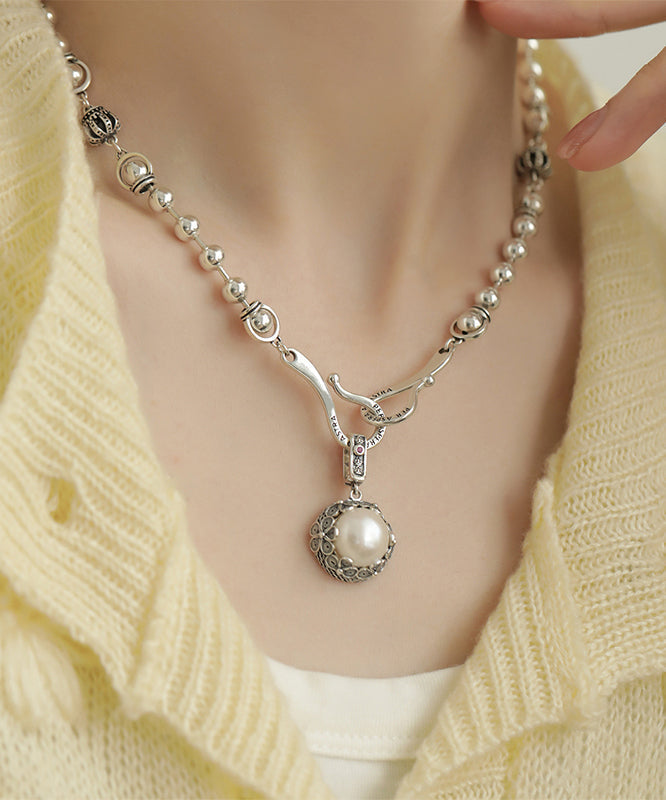 Silk Sterling Silver Pearl Pendant