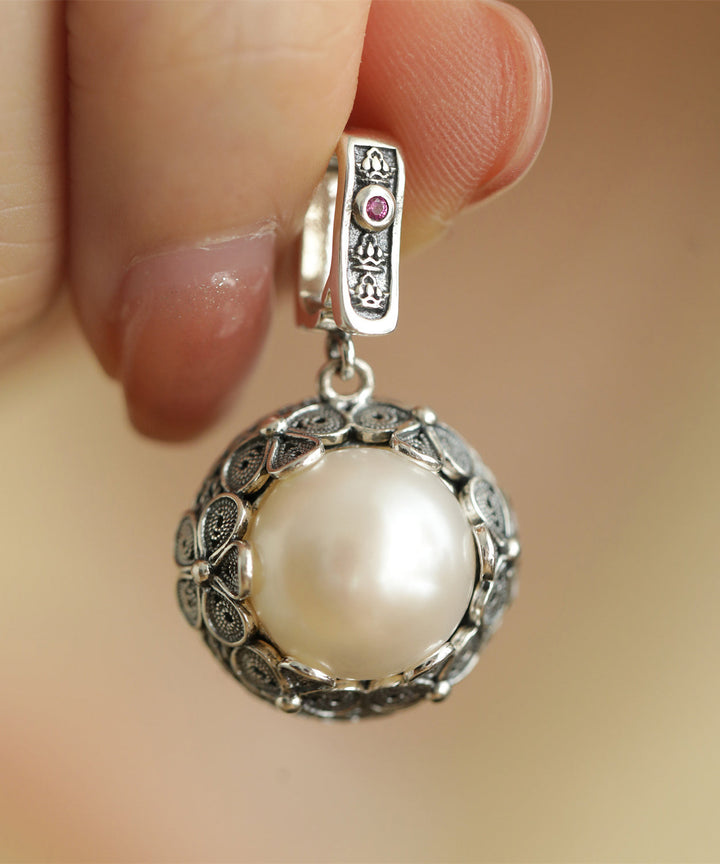 Silk Sterling Silver Pearl Pendant