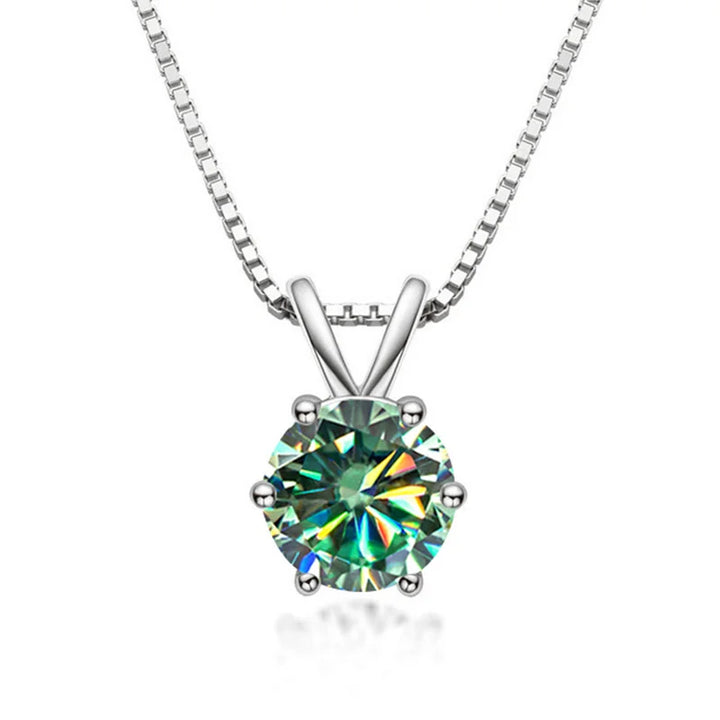 Juniper | Elegant Solitaire Necklace with Moissanite