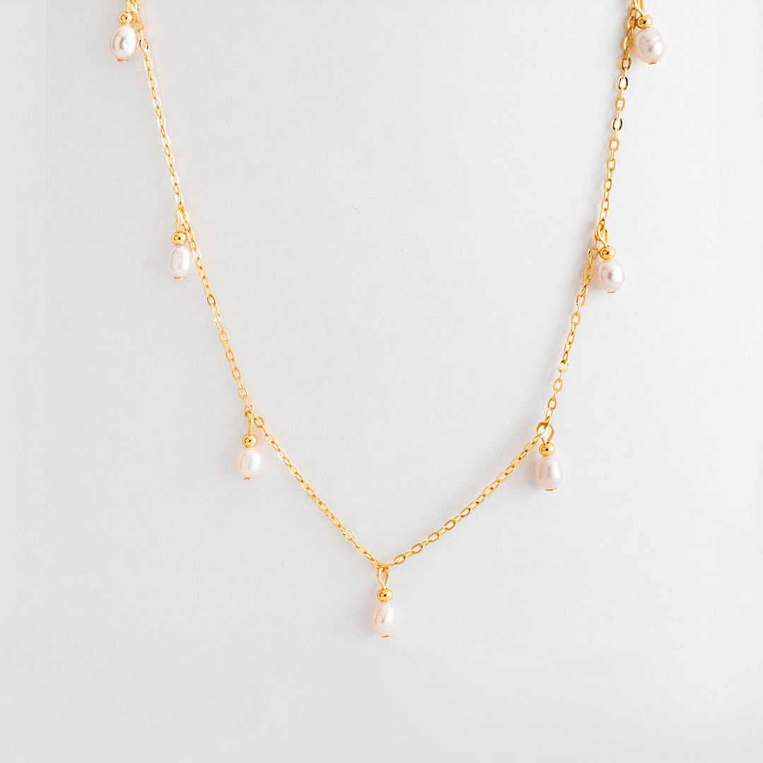 Lucky No. 7 Pearl Drop Necklace