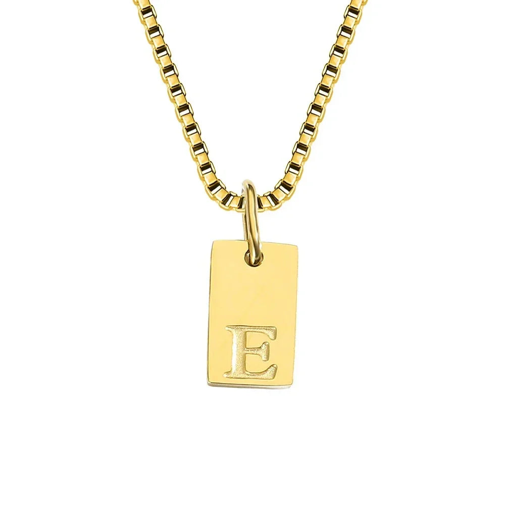 Dainty Initial Tag Necklace