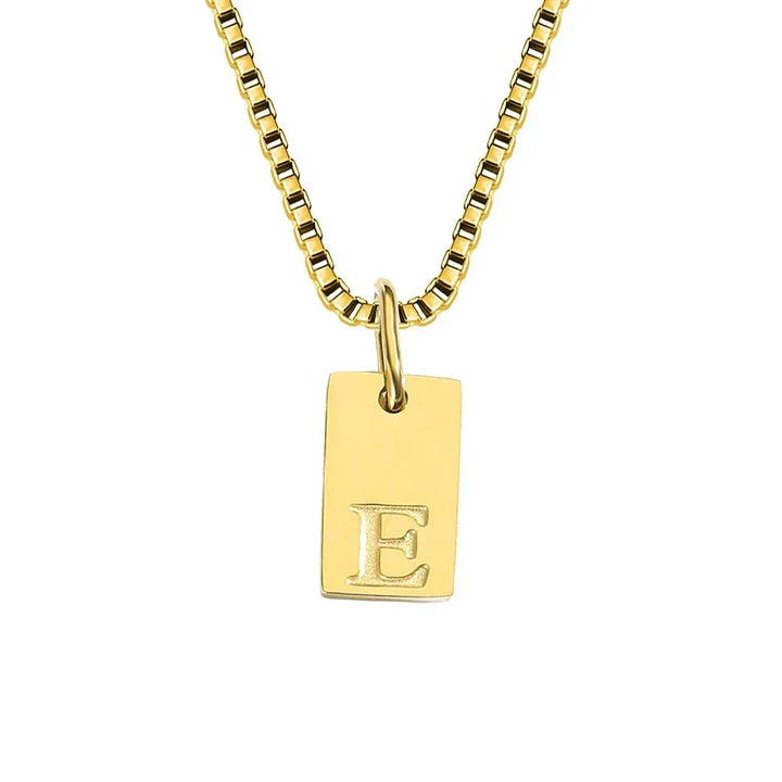 Dainty Initial Tag Necklace