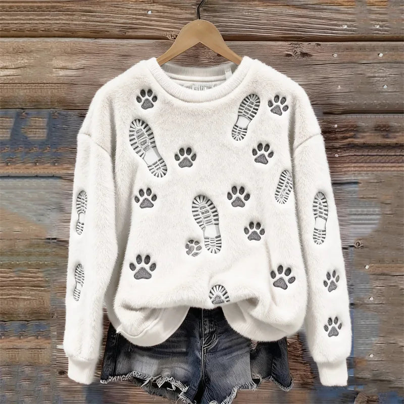 Cosy Winter Jumper – Paw Prints — Jarah Melbourne