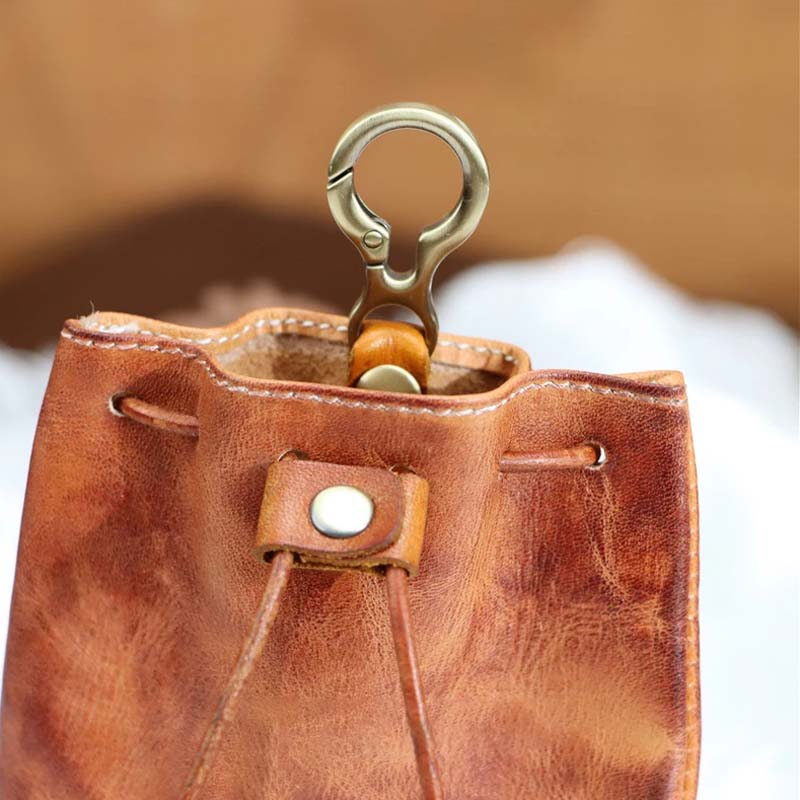 Wren | Leather Drawstring Coin Purse — Jarah Melbourne